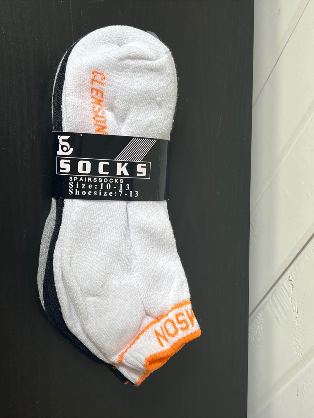 3-Pack Men's Low-Cut Socks - Clemson Tigers Sz 10-13 Shoe Sz 7-13